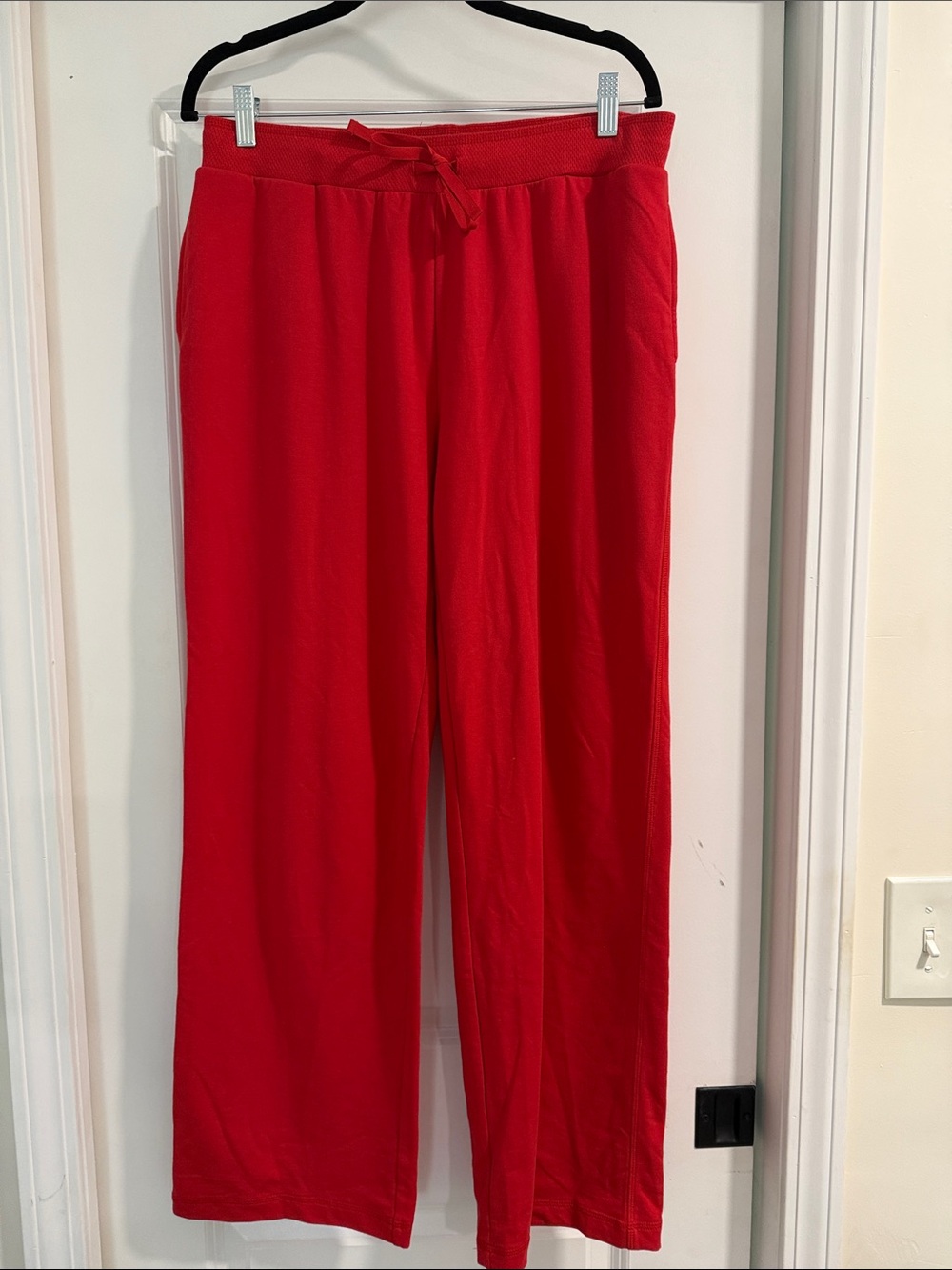 Sag Harbor Red Wide-Leg Drawstring Pants